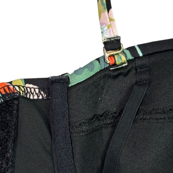 J. Crew Liberty Fabric Bikini 36B Top / Medium Bottom Black Pink Yellow - Picture 13 of 16